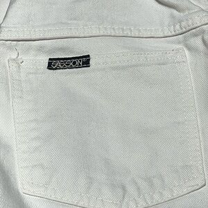 Vtg SASSON high waisted tapered leg white jeans size 11/12